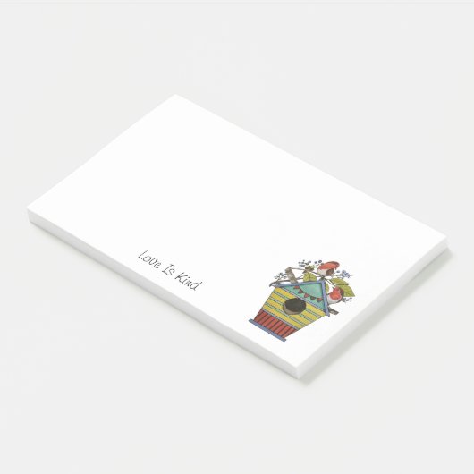 ブルーベリーとバードハウスを備えたロビンズ ポストイット (アングル)