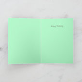 ブルーベリーとバードハウスアート付きロビンズ カード (内部)