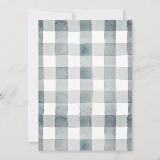 ブルーベリーとヘッジホッグベリー最初の誕生日 招待状 (裏面)