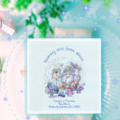 ブルーベリーと格言ベビーシャワーペーパーナプキン スタンダードランチョンナプキン