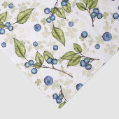 ブルーベリーと花 薄葉紙 (詳細)