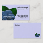 ブルーベリーのお母さんの接触情報カード コーリングカード (正面/裏面)