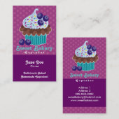 ブルーベリーのカップケーキの名刺TBA 名刺 (正面/裏面)