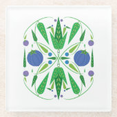 ブルーベリーのガラスコースターの守護者 ガラスコースター (正面)