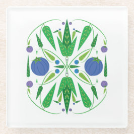 ブルーベリーのガラスコースターの守護者 ガラスコースター