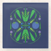 ブルーベリーのガラスコースターの守護者 ガラスコースター (正面)