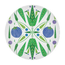 ブルーベリーのガラス切り板の守護者