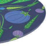 ブルーベリーのガラス切り板の守護者 カッティングボード (角)