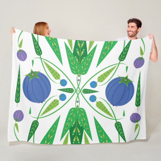 ブルーベリーのガーディアンフリース（3サイズ） フリースブランケット (インサイチュ)