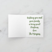 ブルーベリーのクリスマスカード（ヴィーガン対応） カード (内部)