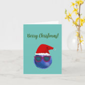 ブルーベリーのクリスマスカード（ヴィーガン対応） カード (黄色い花)