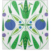 ブルーベリーのシャワーカーテンの守護者 シャワーカーテン (正面)