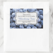 ブルーベリーのジャムは青いラベルのシールを保存 長方形シール (バッグ)