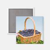 ブルーベリーのバスケット マグネット (正面/裏面)