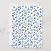 ブルーベリーのファーストバースデー 水彩風招待状 招待状 (裏面)