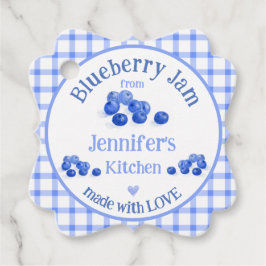 ブルーベリーのブルーチェックのNAME Kitchenから愛をこめて フェイバータグ