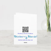 ブルーベリーのブロンドの女神の空白のなカード カード (裏面)