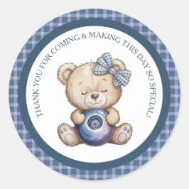 ブルーベリーの子供の1歳の誕生日 ラウンドシール