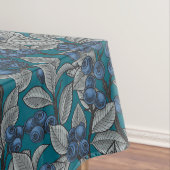 ブルーベリーの庭、青と灰色 テーブルクロス (インサイチュ)
