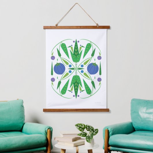 ブルーベリーの木材のガーディアンは、タペストリーをトッピング 吊り下げ型タペストリー (リビング)