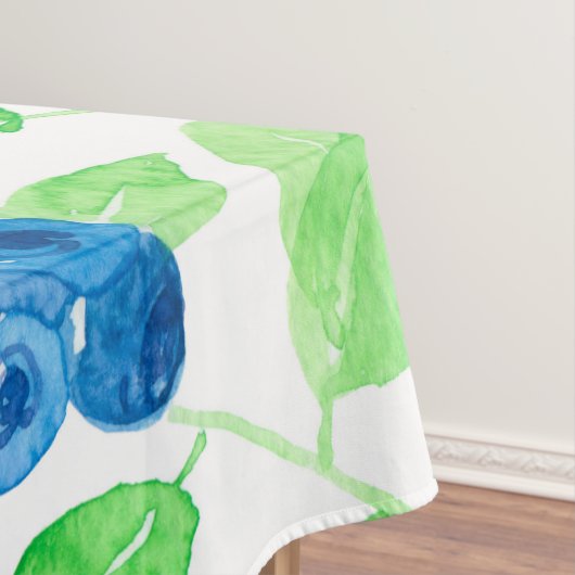 ブルーベリーの水彩模様 テーブルクロス (インサイチュ)