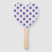 ブルーベリーの水彩画ギフト 名前入りプレゼント ハンドファン (裏面)