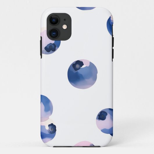 ブルーベリーの水彩画模様 Case-Mate iPhoneケース (裏面)