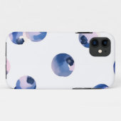 ブルーベリーの水彩画模様 Case-Mate iPhoneケース (裏面(横))