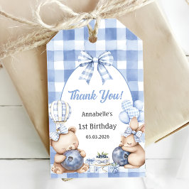 ブルーベリーの水彩画 誕生日おめでとう ギフトタグ
