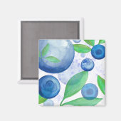 ブルーベリーの水色の果実の夏 マグネット (正面/裏面)