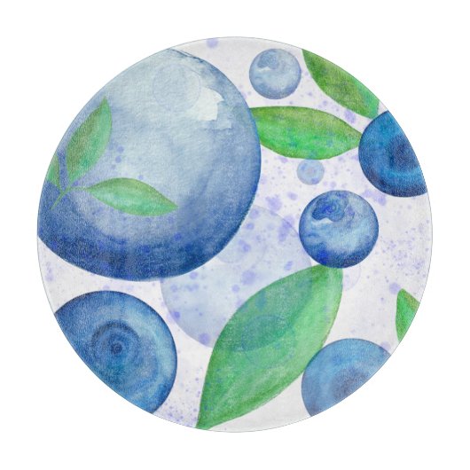 ブルーベリーの水色の果実 カッティングボード (正面)