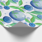 ブルーベリーの水色の果実 ラッピングペーパー (角)