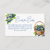 ブルーベリーの甘い赤ちゃんシャワー本のリクエスト エンクロージャーカード (正面)