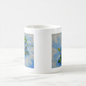 ブルーベリーの絵画水色 コーヒーマグカップ (中央)