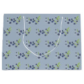 ブルーベリーの誕生日パーティー ブルーベリーの果物 夏 ラージペーパーバッグ (正面)