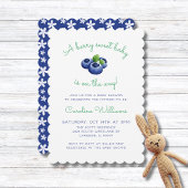 ブルーベリーの赤ちゃんがやってくる！ブルーベリーの男の子 招待状