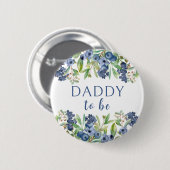 ブルーベリーの赤ちゃんシャワーボタンになるパパ 缶バッジ (正面&裏面)