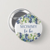 ブルーベリーの赤ちゃんシャワーボタンになるママ 缶バッジ (正面&裏面)
