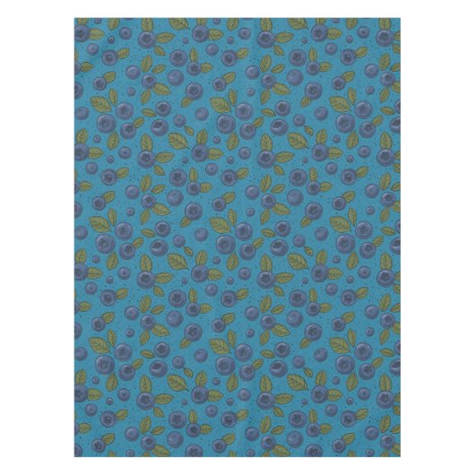 ブルーベリーの青 テーブルクロス (正面)