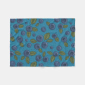 ブルーベリーの青 フリースブランケット (正面(横))