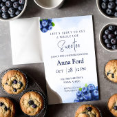 ブルーベリーをテーマにしたシャワー招待状 招待状