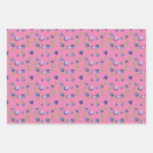 ブルーベリーイエローピンクグリーン ラッピングペーパーシート (正面3)