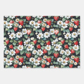 ブルーベリーイチゴ蜂と蝶 ラッピングペーパーシート (正面2)