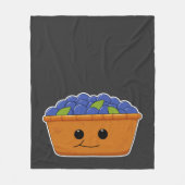 ブルーベリーイラストレーションノベルティ フリースブランケット (正面)