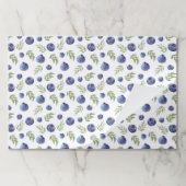 ブルーベリーウィズグリーンリーティアウェイ紙ランチョンマット ペーパーパッド (折り畳み)