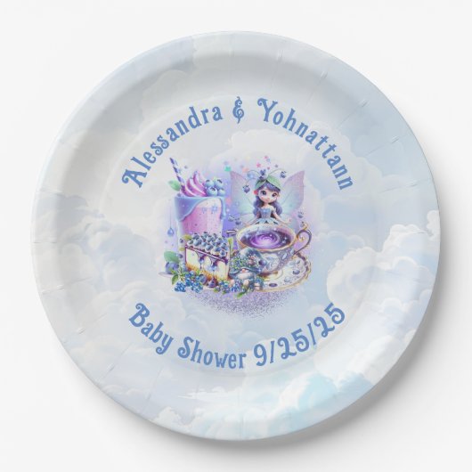 ブルーベリーウィッシュグノーメリキスシャワー紙プレート ペーパープレート (正面)