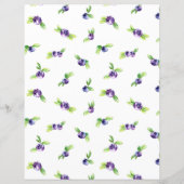 ブルーベリーウォーターカラースクラップブック紙 (裏面)