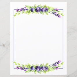 ブルーベリーウォーターカラースクラップブック紙