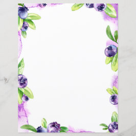 ブルーベリーウォーターカラースクラップブック紙