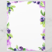 ブルーベリーウォーターカラースクラップブック紙 (正面)